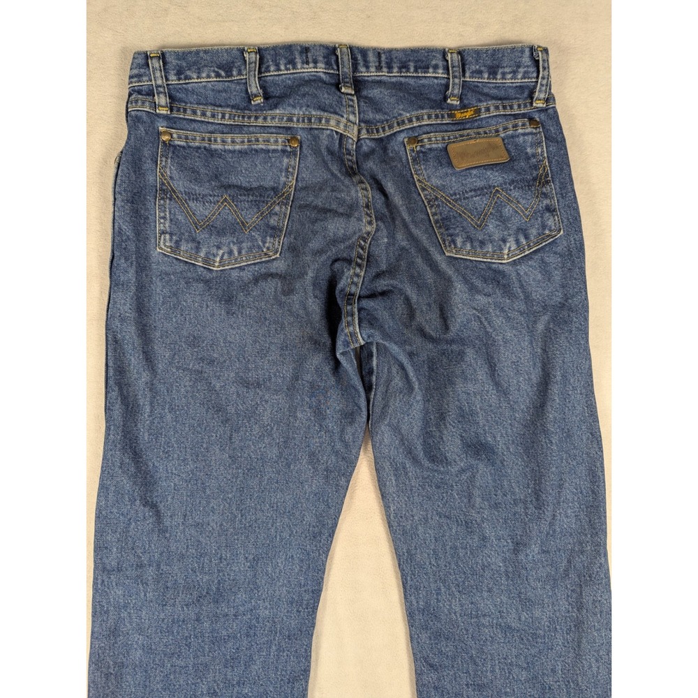 Wrangler George Strait Collection Mens Blue Jeans Size 34 1013MGSHD Straight Leg - Picture 5 of 8